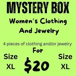 Women's Size XL Mystery Box - 4 Clothing & Jewelry Items Surprise Bundle $20